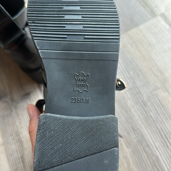 Black Leather Buckle Ankle Boots - Picture 4 of 4